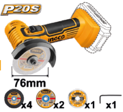 INGCO CAGLI76011 Li-ion Akülü Mini Taşlama 20V (Tek Makine)