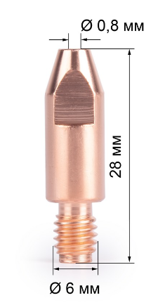 TRAFIMET KONTAK MEME M6 8MM L28 E-CU