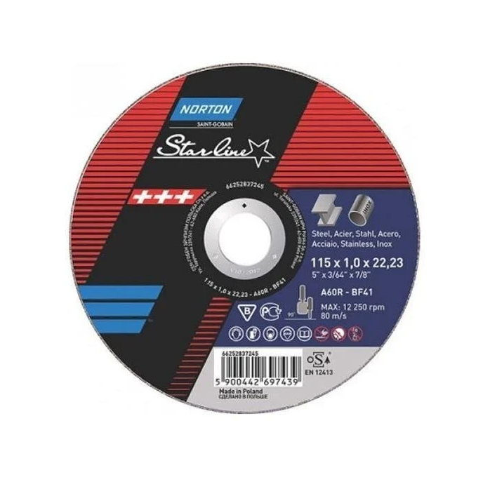 NORTON 115X1 İNOX KESME TAŞI ( STARLINE ) 10 LU PAKET